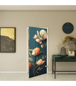 Ganzglastür Fotoprint Modell 56 mit floralem Motiv | Glastuershop24