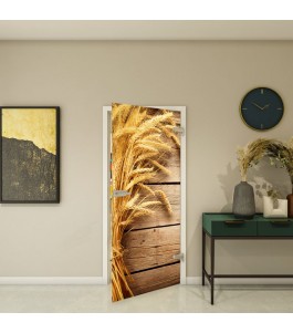 Ganzglastür Fotoprint Modell 73 mit floralem Motiv | Glastuershop24