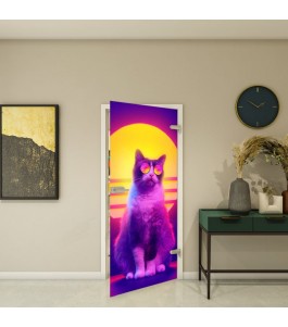 Ganzglastür Fotoprint Modell 84 mit Tiermotiv | Glastuershop24