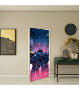 Ganzglastür Modell 89 mit Fotoprint | Glastuershop24