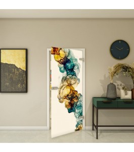 Ganzglastür Fotoprint Modell 100 im Aquarel-Design | Glastuershop24