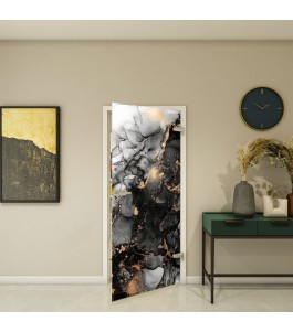Ganzglastür Fotoprint Modell 102 mit Steinmotiv | Glastuershop24