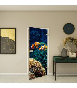 Ganzglastür mit Fotoprint Modell 123 | Glastuershop24