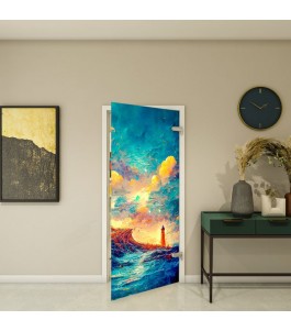 Modell 131 mit Fotoprint und maritimem Motiv | Glastuershop24