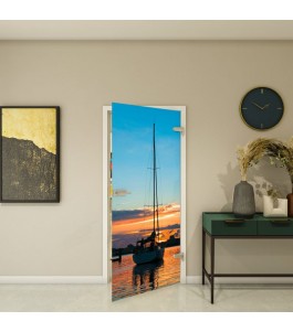 Ganzglastür Fotoprint Modell 135 mit Meer-Motiv | Glastuershop24
