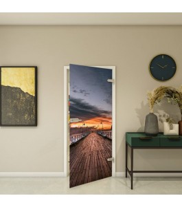 Ganzglastür Fotoprint Modell 141 mit Meer-Motiv | Glastuershop24