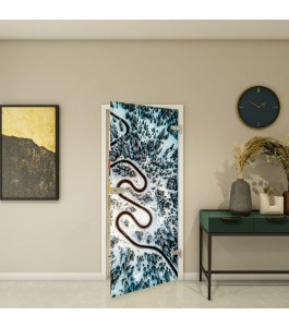 Ganzglastür Modell 165 mit Fotoprint | Glastuershop24