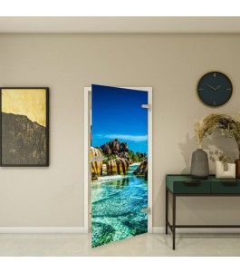 Fotoprint Ganzglastür Modell 168 Natur | Glastuershop24