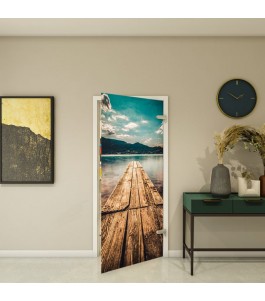 Ganzglastür Modell 182 mit Fotoprint | Glastuershop24