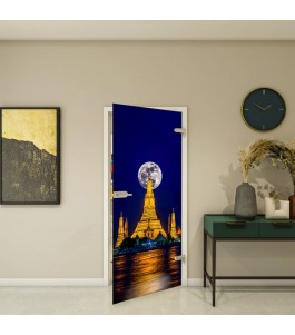 Ganzglastür Modell 204 mit Fotoprint und Meer-Motiv | Glastuershop24