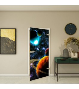 Ganzglastür Modell 214 mit Fotoprint | Glastuershop24