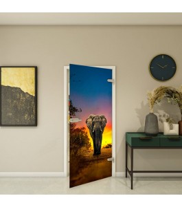 Ganzglastür Fotoprint Modell 226 mit Tiermotiv | Glastuershop24
