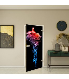 Ganzglastür Modell 235 mit Fotoprint | Glastuershop24