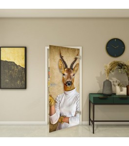 Ganzglastür Modell 250 mit Fotoprint Tierwelt | Glastuershop24