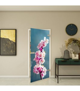 Fotoprint Modell 281 Ganzglastür mit floralem Motiv | Glastuershop24
