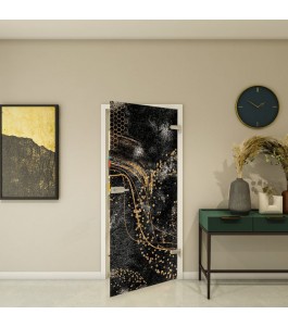 Ganzglastür Fotoprint Modell 295 mit abstraktem Motiv | Glastuershop24