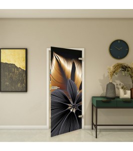 Fotoprint Ganzglastür Modell 302 floral | Glastuershop24