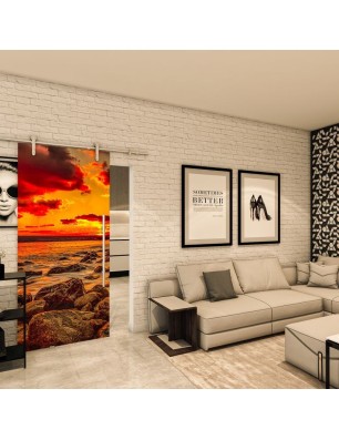 Glasschiebetür PIPE-LINE - Fotoprint Model 195 | Glastuershop24