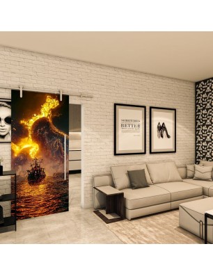 Glasschiebetür PIPE-LINE - Fotoprint Model 225 | Glastuershop24