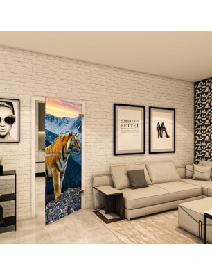 Ganzglastür Fotoprint Modell 244 mit Tiermotiv | Glastuershop24