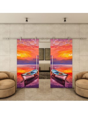 Glasschiebetür PIPE-LINE - Fotoprint Modell 23 | Glastuershop24