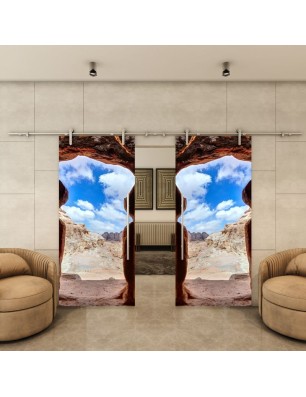 Glasschiebetür PIPE-LINE - Fotoprint Modell 45 | Glastuershop24