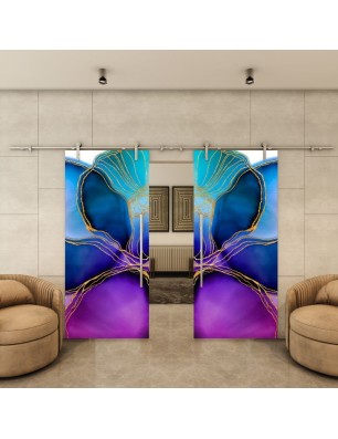 Glasschiebetür PIPE-LINE - Fotoprint Modell 78 | Glastuershop24