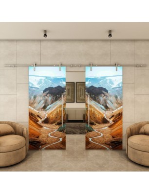 Glasschiebetür PIPE-LINE - Fotoprint Modell 122 | Glastuershop24