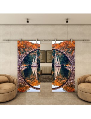 Glasschiebetür PIPE-LINE - Fotoprint Modell 159 | Glastuershop24