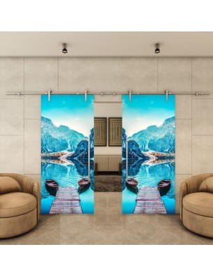 Glasschiebetür PIPE-LINE - Fotoprint Modell 164 | Glastuershop24