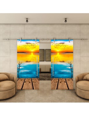 Glasschiebetür PIPE-LINE - Fotoprint Model 178 | Glastuershop24