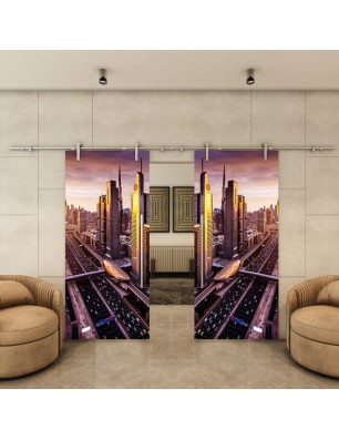 Glasschiebetür PIPE-LINE - Fotoprint Modell 213 | Glastuershop24