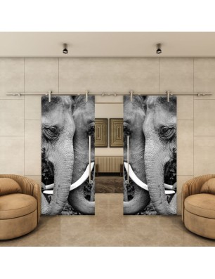 Glasschiebetür PIPE-LINE - Fotoprint Modell 222 | Glastuershop24