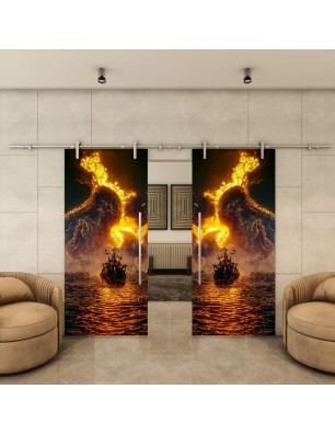Glasschiebetür PIPE-LINE - Fotoprint Model 225 | Glastuershop24