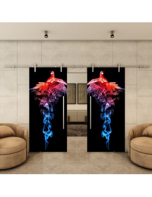 Glasschiebetür PIPE-LINE - Fotoprint Modell 235 | Glastuershop24