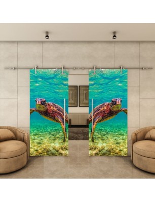Glasschiebetür PIPE-LINE - Fotoprint Modell 288 | Glastuershop24