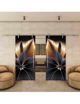 Glasschiebetür PIPE-LINE - Fotoprint Model 302 | Glastuershop24