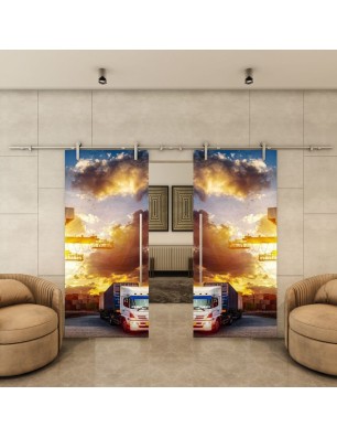 Glasschiebetür PIPE-LINE - Fotoprint Model 328 | Glastuershop24