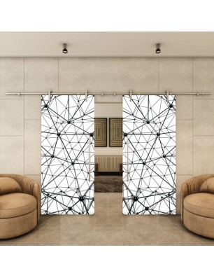 Glasschiebetür PIPE-LINE - Fotoprint Model 350 | Glastuershop24