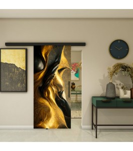Glasschiebetür BLACK-LINE - Fotoprint Modell 10 | Glastuershop24