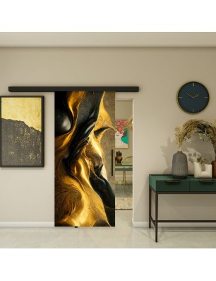 Glasschiebetür BLACK-LINE - Fotoprint Modell 10 | Glastuershop24