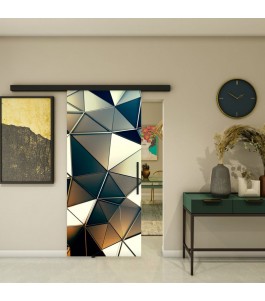 Glasschiebetür BLACK-LINE - Fotoprint Modell 19 | Glastuershop24