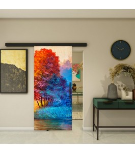 Glasschiebetür BLACK-LINE - Fotoprint Model 25 | Glastuershop24