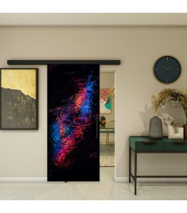 Glasschiebetür BLACK-LINE – Fotoprint Modell 27 | Glastuershop24