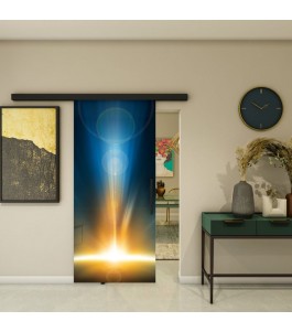Glasschiebetür BLACK-LINE - Fotoprint Modell 28 | Glastuershop24
