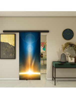 Glasschiebetür BLACK-LINE - Fotoprint Modell 28 | Glastuershop24