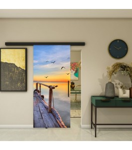 Glasschiebetür BLACK-LINE - Fotoprint Modell 44 | Glastuershop24