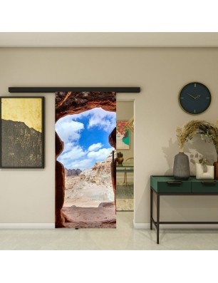 Glasschiebetür BLACK-LINE - Fotoprint Modell 45 | Glastuershop24