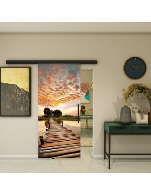 Glasschiebetür BLACK-LINE - Fotoprint Modell 47 | Glastuershop24