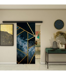 Glasschiebetür BLACK-LINE - Fotoprint Modell 91 | Glastuershop24